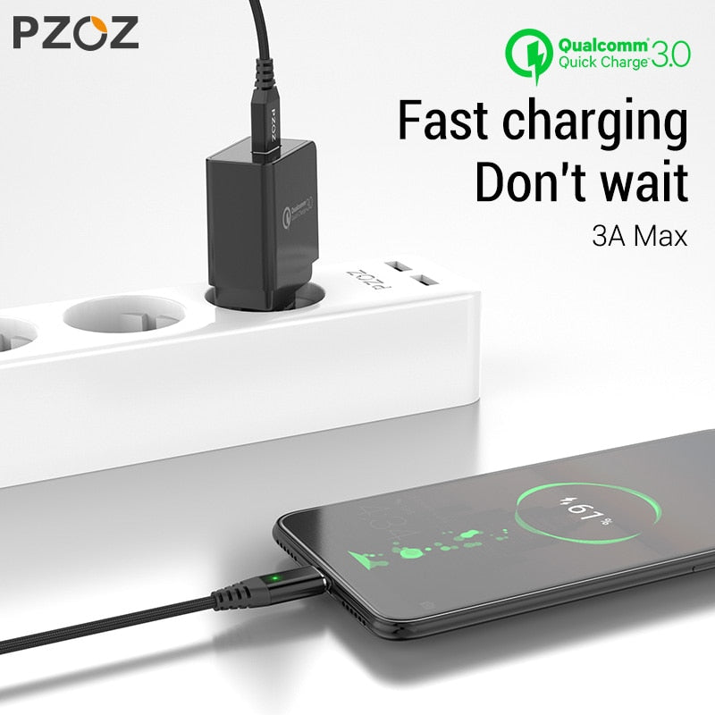 PZOZ Magnetic Cable Micro usb Type C Fast Charging Adapter Phone Microusb Type-C Magnet Charger usb c For iphone Samsung xiaomi - Amzon World