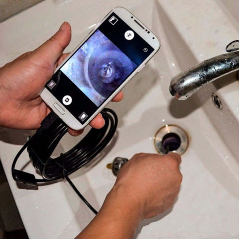 2M 1M 5.5mm 7mm Endoscope Camera Flexible IP67 Waterproof Inspection Borescope Camera for Android PC Notebook 6LEDs Adjustable - Amzon World
