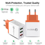 Universal 18 W USB Quick charge 3.0 5V 3A for Iphone 7 8 EU US Plug Mobile Phone Fast charger charging for Samsug s8 s9 Huawei - Amzon World
