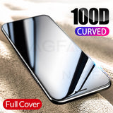 100D Curved Edge Full Cover Protective Glass On The For iPhone - Amzon World