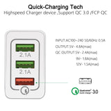 Universal 18 W USB Quick charge 3.0 5V 3A for Iphone 7 8 EU US Plug Mobile Phone Fast charger charging for Samsug s8 s9 Huawei - Amzon World