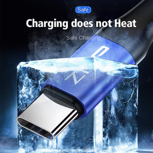 ZNP USB Type C Cable For Samsung S10 Huawei P30 Pro Fast Charge Type-C Mobile Phone Charging Wire USB C Cable for Samsung S9 S8 - Amzon World