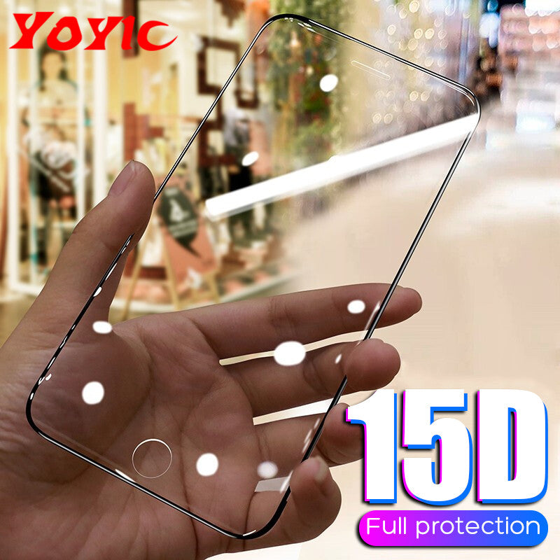 15D Protective Tempered Glass  For iPhone 6 6s 7 8 Plus X 10, iPhone XR XS MAX - Amzon World