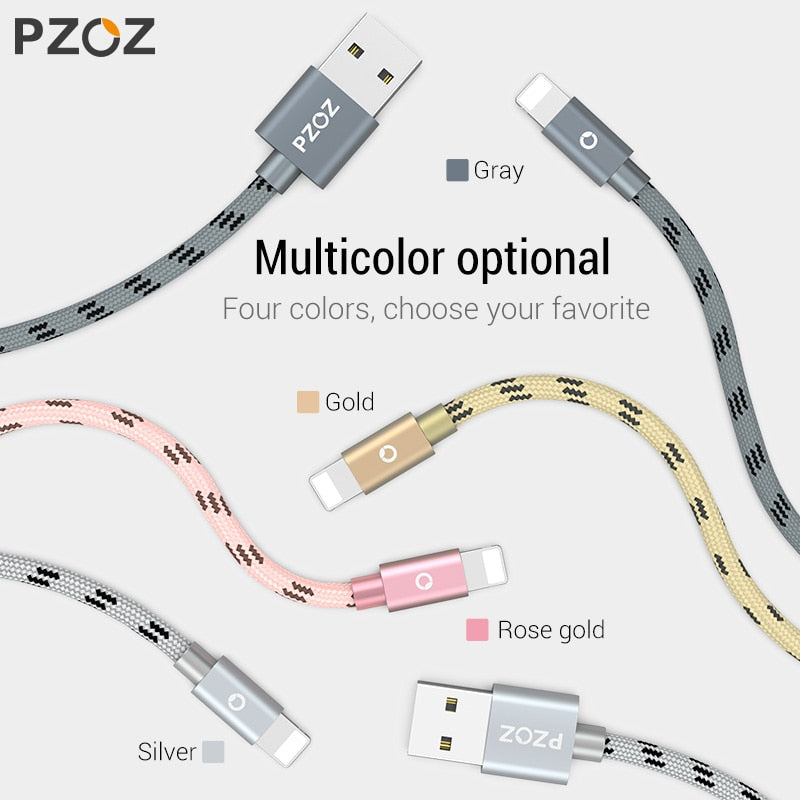 PZOZ usb cable for iphone cable Xs max Xr X 8 7 6 plus 6s 5 s plus ipad mini fast charging cables mobile phone charger cord data - Amzon World
