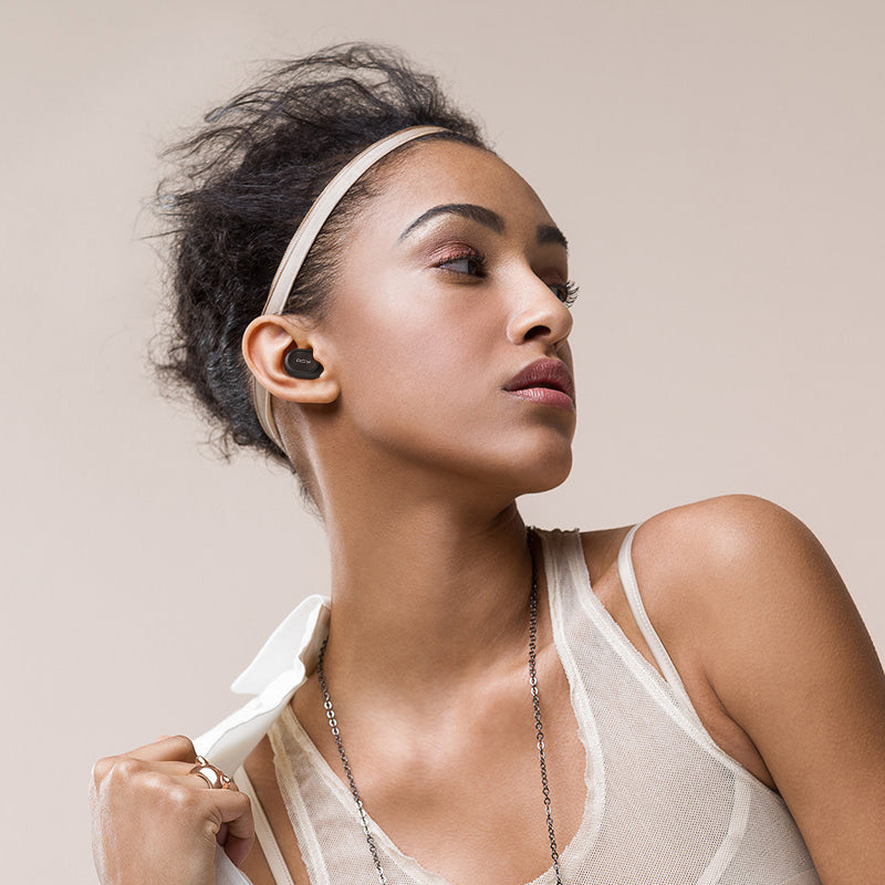 QCY qs1 TWS 5.0 Bluetooth headphone 3D stereo wireless earphone with dual microphone - Amzon World