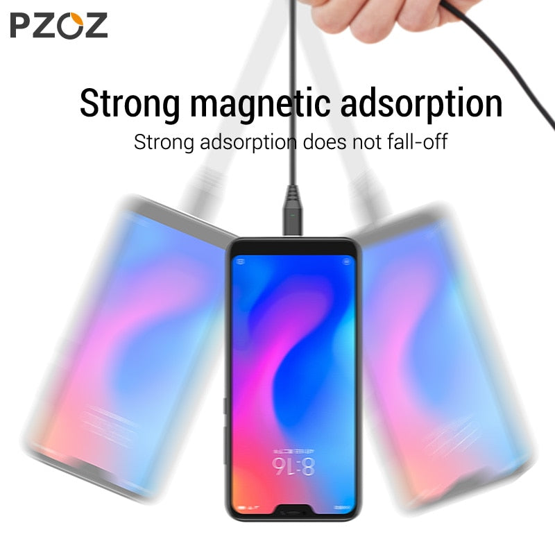 PZOZ Magnetic Cable Micro usb Type C Fast Charging Adapter Phone Microusb Type-C Magnet Charger usb c For iphone Samsung xiaomi - Amzon World