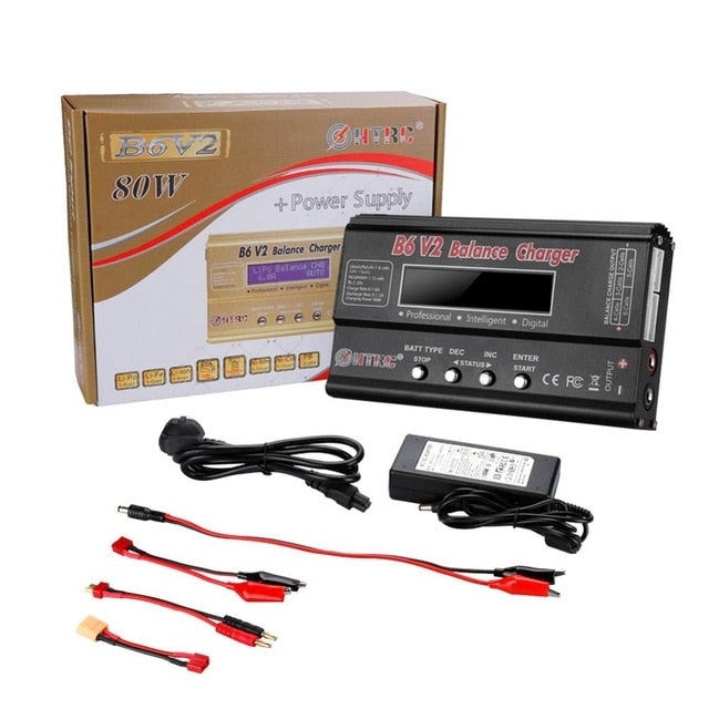HTRC Imax b6 v2 Balance Charger 80W Professional Digital Discharger For LiHV LiIonLiFe NiCd NiMH PB Battery LiPo Charger - Amzon World