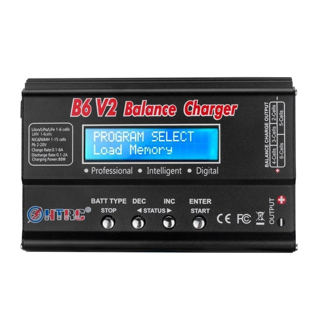 HTRC Imax b6 v2 Balance Charger 80W Professional Digital Discharger For LiHV LiIonLiFe NiCd NiMH PB Battery LiPo Charger - Amzon World