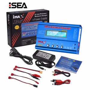 HTRC iMAX B6 80W Battery Charger Lipo NiMh Li-ion Ni-Cd Digital RC IMAX B6 Lipro Balance Charger Discharger + 15V 6A Adapter - Amzon World