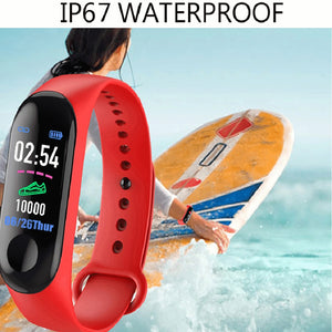 M3 Plus Men's Smart Watch Color Screen IP67 Waterproof Smart Watch Blood Pressure Heart Rate Activity Fitness Tracker Men Watch - Amzon World