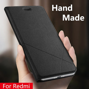 Hand Made For Xiaomi Redmi note 7 6 5 4x 5a Redmi 5 Plus 6a 6 Pro Y1 3s 4 pro 4a 5a Leather Case PU Flip Cover Card Slot - Amzon World