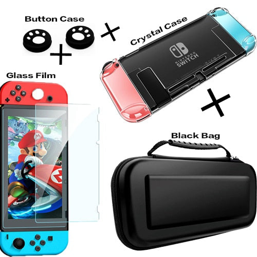 Hard PC Protection Cover For Nintend Switch NS NX Case Transparent Crystal Shell Console Controller Accessories With Stand Cases - Amzon World