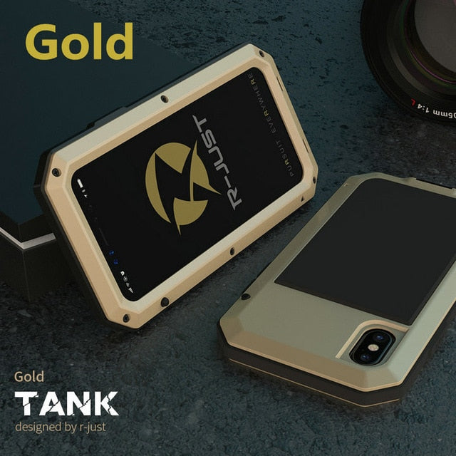 Heavy Duty Protection Doom armor Metal Aluminum phone Case for iPhone 11 Pro Max XR XS MAX 6 6S 7 8 Plus X 5S 5 Shockproof Cover - Amzon World
