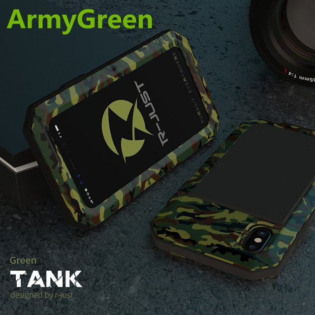 Heavy Duty Protection Doom armor Metal Aluminum phone Case for iPhone 11 Pro Max XR XS MAX 6 6S 7 8 Plus X 5S 5 Shockproof Cover - Amzon World