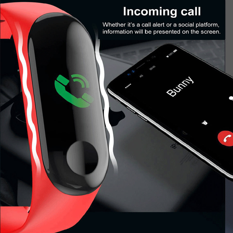 M3 Plus Men's Smart Watch Color Screen IP67 Waterproof Smart Watch Blood Pressure Heart Rate Activity Fitness Tracker Men Watch - Amzon World