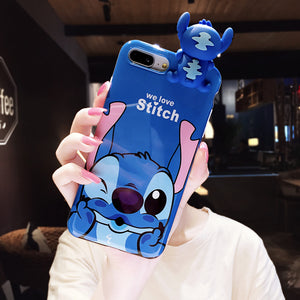 Hot Super cute 3D Minnie Stitch silicone phone case for iphone X XR XS MAX 7 8 6S plus for samsung S10 S8 S9 Note cover coque - Amzon World