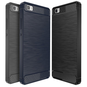 Huawei P8 Lite 2015 Silicone Case Phone Cover Coque For Huawei P8 Lite 2015 Luxury Slim Soft TPU Carbon Fiber Texture Anti-knock - Amzon World