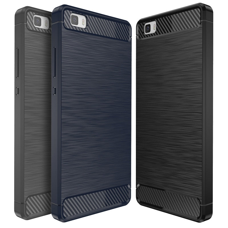 Huawei P8 Lite 2015 Silicone Case Phone Cover Coque For Huawei P8 Lite 2015 Luxury Slim Soft TPU Carbon Fiber Texture Anti-knock - Amzon World