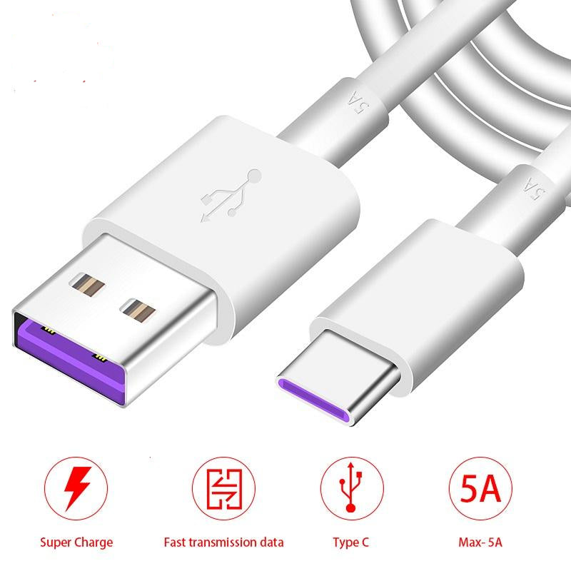 Huawei USB 5A Type C Cable  P30 P20 Pro lite Mate20 10 Pro P10 Plus lite USB 3.1 Type-C Original Supercharge Super Charger Cable - Amzon World