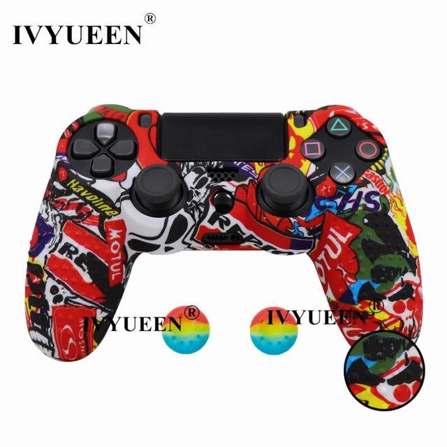 IVYUEEN 25 Colors Anti Slip Silicone Protective Skin Case For Sony PlayStation 4 PS4 DS4 Pro Slim Controller Thumb Grip Caps - Amzon World