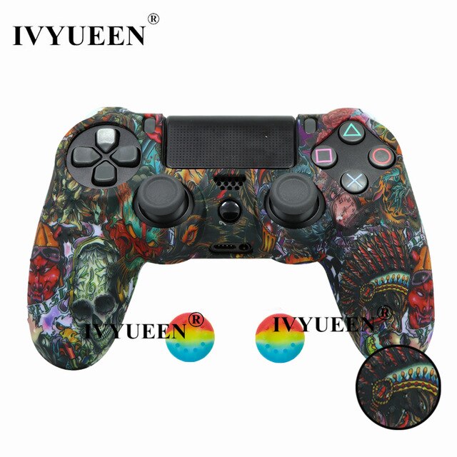 IVYUEEN 25 Colors Anti Slip Silicone Protective Skin Case For Sony PlayStation 4 PS4 DS4 Pro Slim Controller Thumb Grip Caps - Amzon World