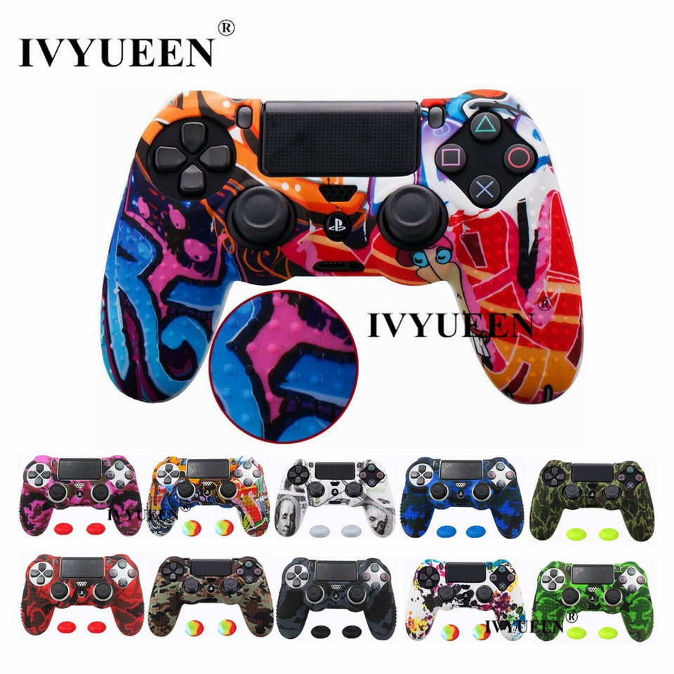 IVYUEEN 25 Colors Anti Slip Silicone Protective Skin Case For Sony PlayStation 4 PS4 DS4 Pro Slim Controller Thumb Grip Caps - Amzon World