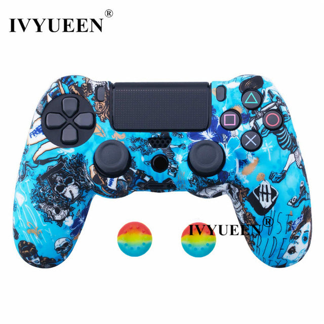 IVYUEEN 44 Colors Silicone Camo Protective Skin Case For Sony Dualshock 4 PS4 DS4 Pro Slim Controller Thumb Grips Joystick Caps - Amzon World