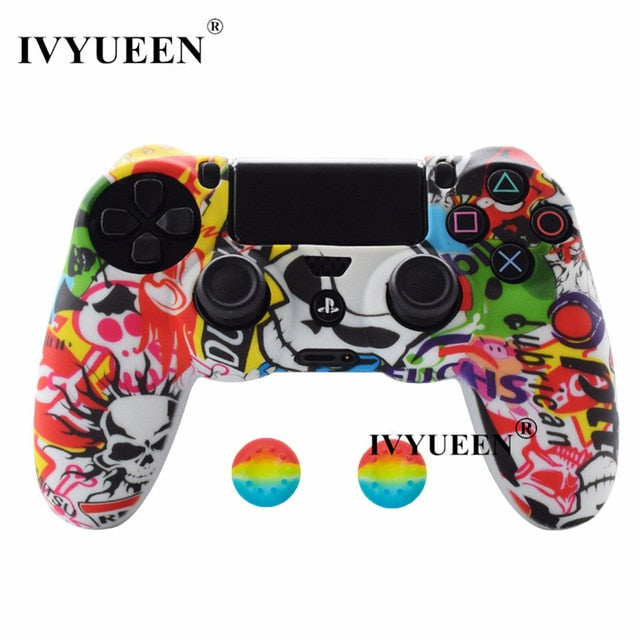 IVYUEEN 44 Colors Silicone Camo Protective Skin Case For Sony Dualshock 4 PS4 DS4 Pro Slim Controller Thumb Grips Joystick Caps - Amzon World
