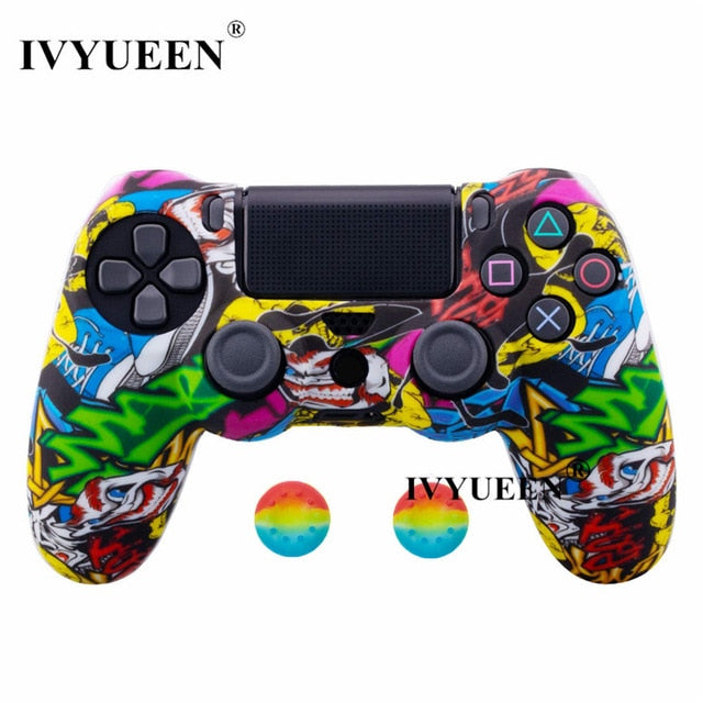 IVYUEEN 44 Colors Silicone Camo Protective Skin Case For Sony Dualshock 4 PS4 DS4 Pro Slim Controller Thumb Grips Joystick Caps - Amzon World