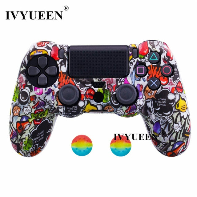 IVYUEEN 44 Colors Silicone Camo Protective Skin Case For Sony Dualshock 4 PS4 DS4 Pro Slim Controller Thumb Grips Joystick Caps - Amzon World