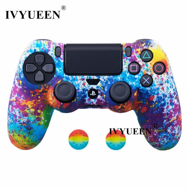 IVYUEEN 44 Colors Silicone Camo Protective Skin Case For Sony Dualshock 4 PS4 DS4 Pro Slim Controller Thumb Grips Joystick Caps - Amzon World