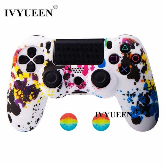 IVYUEEN 44 Colors Silicone Camo Protective Skin Case For Sony Dualshock 4 PS4 DS4 Pro Slim Controller Thumb Grips Joystick Caps - Amzon World