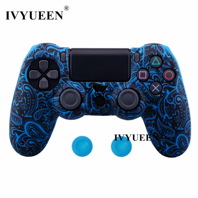 IVYUEEN For Sony Dualshock 4 PS4 DS4 Slim Pro Controller Silicone Camo Case Protective Skin + Thumb Grip Caps for Play Station 4 - Amzon World