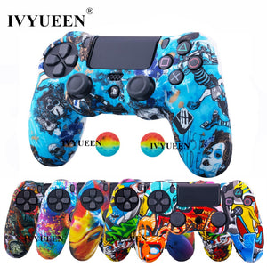 IVYUEEN For Sony Dualshock 4 PS4 DS4 Slim Pro Controller Silicone Camo Case Protective Skin + Thumb Grip Caps for Play Station 4 - Amzon World