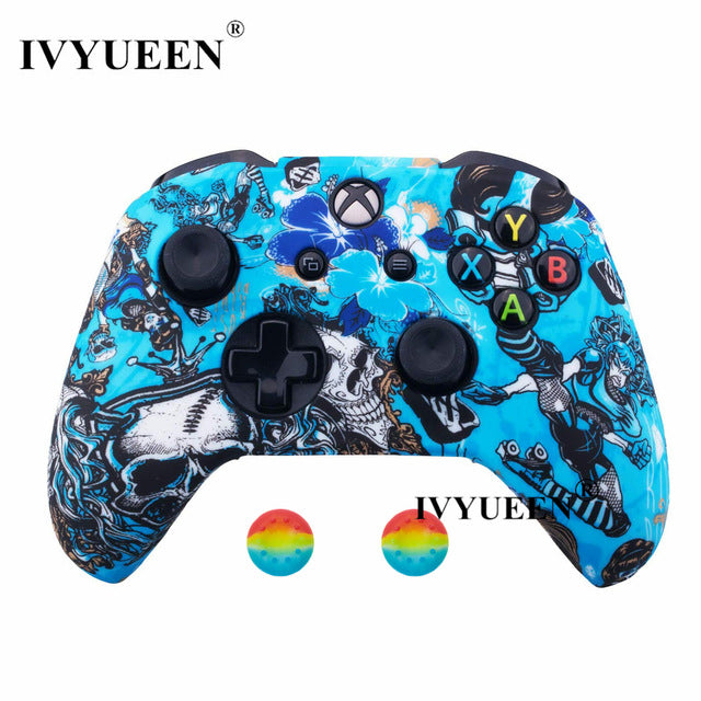 IVYUEEN Silicone Protective Skin Case for XBox One X S Controller Protector Water Transfer Printing Camouflage Cover Grips Caps - Amzon World
