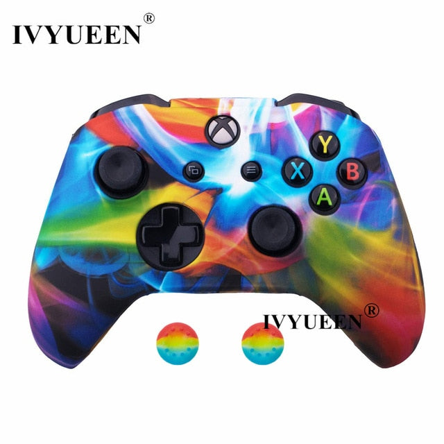 IVYUEEN Silicone Protective Skin Case for XBox One X S Controller Protector Water Transfer Printing Camouflage Cover Grips Caps - Amzon World