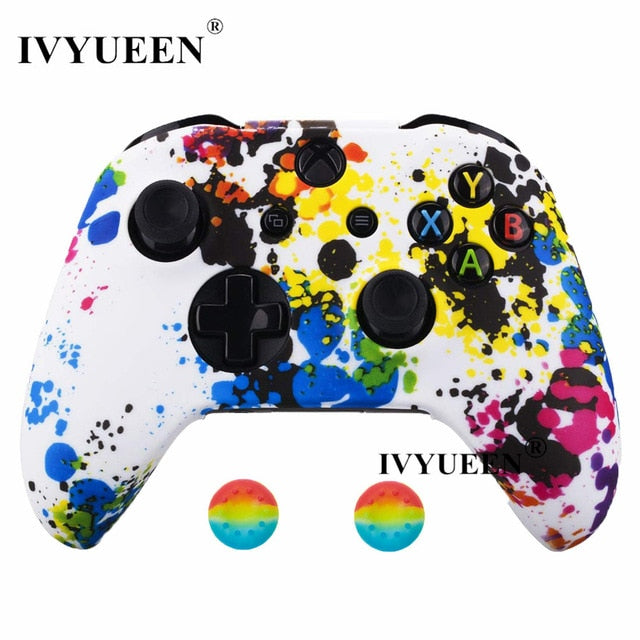 IVYUEEN Silicone Protective Skin Case for XBox One X S Controller Protector Water Transfer Printing Camouflage Cover Grips Caps - Amzon World