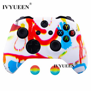 IVYUEEN Silicone Protective Skin Case for XBox One X S Controller Protector Water Transfer Printing Camouflage Cover Grips Caps - Amzon World