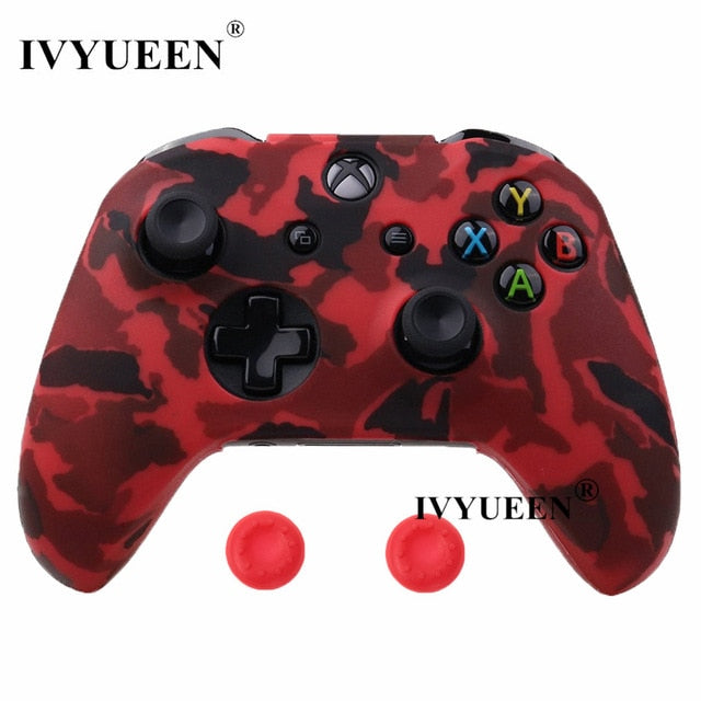 IVYUEEN Silicone Protective Skin Case for XBox One X S Controller Protector Water Transfer Printing Camouflage Cover Grips Caps - Amzon World