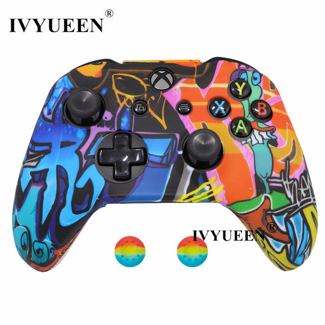 IVYUEEN Silicone Protective Skin Case for XBox One X S Controller Protector Water Transfer Printing Camouflage Cover Grips Caps - Amzon World