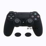 IVYUEEN Soft Silicone Rubber Case For Sony PlayStation Dualshock 4 PS4 DS4 Pro Slim Controller Skin Cover + 2 Thumb Grips Caps - Amzon World