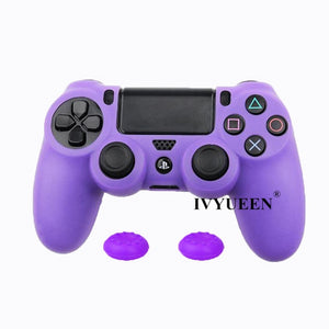 IVYUEEN Soft Silicone Rubber Case For Sony PlayStation Dualshock 4 PS4 DS4 Pro Slim Controller Skin Cover + 2 Thumb Grips Caps - Amzon World