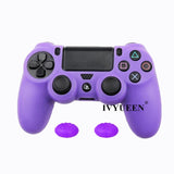 IVYUEEN Soft Silicone Rubber Case For Sony PlayStation Dualshock 4 PS4 DS4 Pro Slim Controller Skin Cover + 2 Thumb Grips Caps - Amzon World