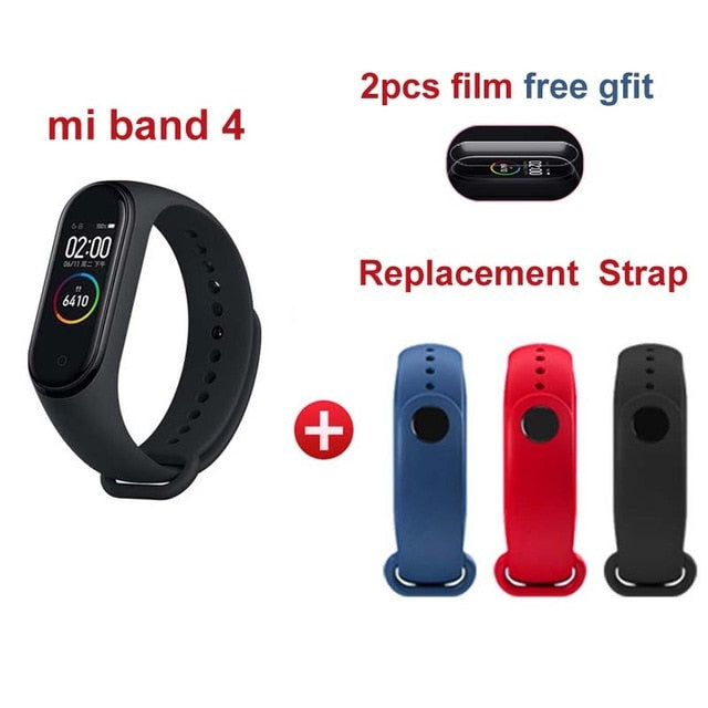In Stock New Xiaomi mi band 4 Smart Miband 4 50M Waterpproof Heart Rate Fintess AMOLED Color Screen Band4 Miband4 Clock Bracelet - Amzon World