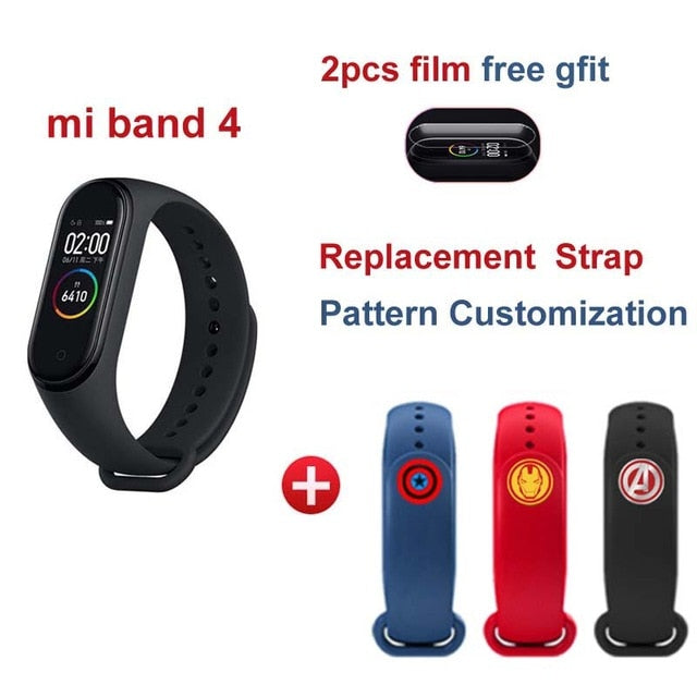 In Stock New Xiaomi mi band 4 Smart Miband 4 50M Waterpproof Heart Rate Fintess AMOLED Color Screen Band4 Miband4 Clock Bracelet - Amzon World