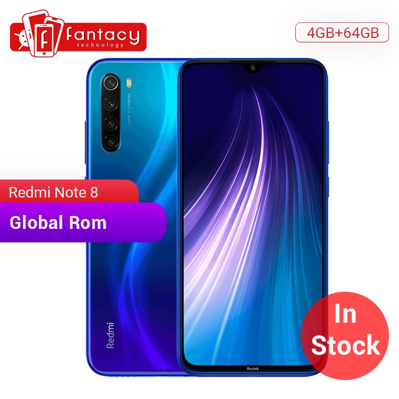 In stock Global ROM Xiaomi Redmi Note 8 4GB 64G 48MP Quad Camera Smartphone Snapdragon 665 Octa Core 6.3" FHD Screen 4000mAh - Amzon World
