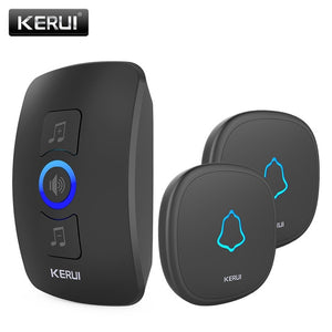 KERUI M525 Home Security Welcome Wireless Doorbell Smart Chimes Doorbell Alarm LED light 32 Songs with Waterproof Touch Button - Amzon World