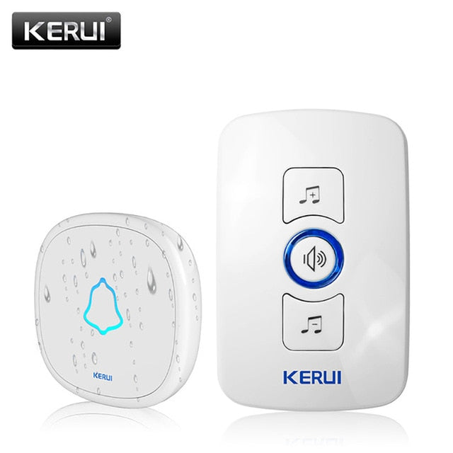 KERUI M525 Home Security Welcome Wireless Doorbell Smart Chimes Doorbell Alarm LED light 32 Songs with Waterproof Touch Button - Amzon World