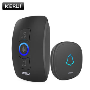 KERUI M525 Home Security Welcome Wireless Doorbell Smart Chimes Doorbell Alarm LED light 32 Songs with Waterproof Touch Button - Amzon World