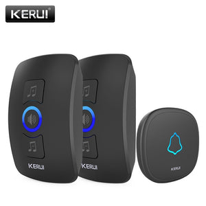 KERUI M525 Home Security Welcome Wireless Doorbell Smart Chimes Doorbell Alarm LED light 32 Songs with Waterproof Touch Button - Amzon World